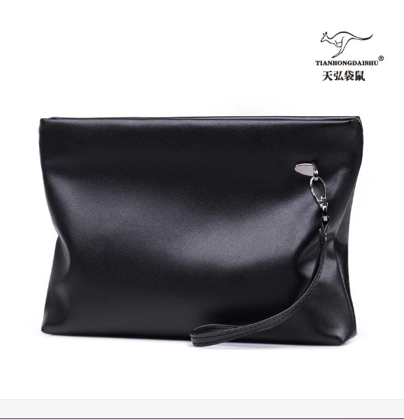 New fashion Casual Cowhide leather   handbags Men\'s Envelope Clutch Business Large Capacity Hand Bags for Male