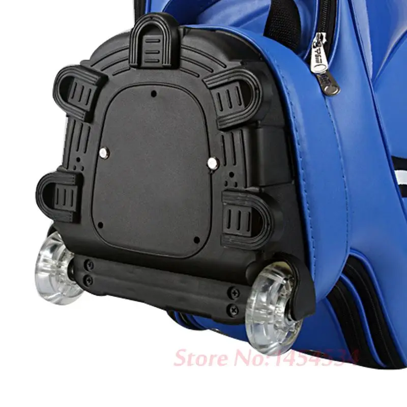 PGM Man Trolley PU Bag Wheels Male Standard Ball Cart Club Bag Sport Portable Large Capacity Golf Bag With Wheelroof Golf Bag