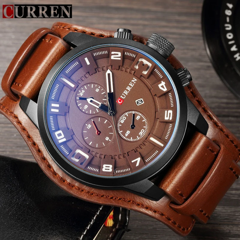 CURREN Mens Watches Top Brand Luxury Fashion Casual Sport Quartz Watch Men Military WristWatch Clock Male Relogio Masculino