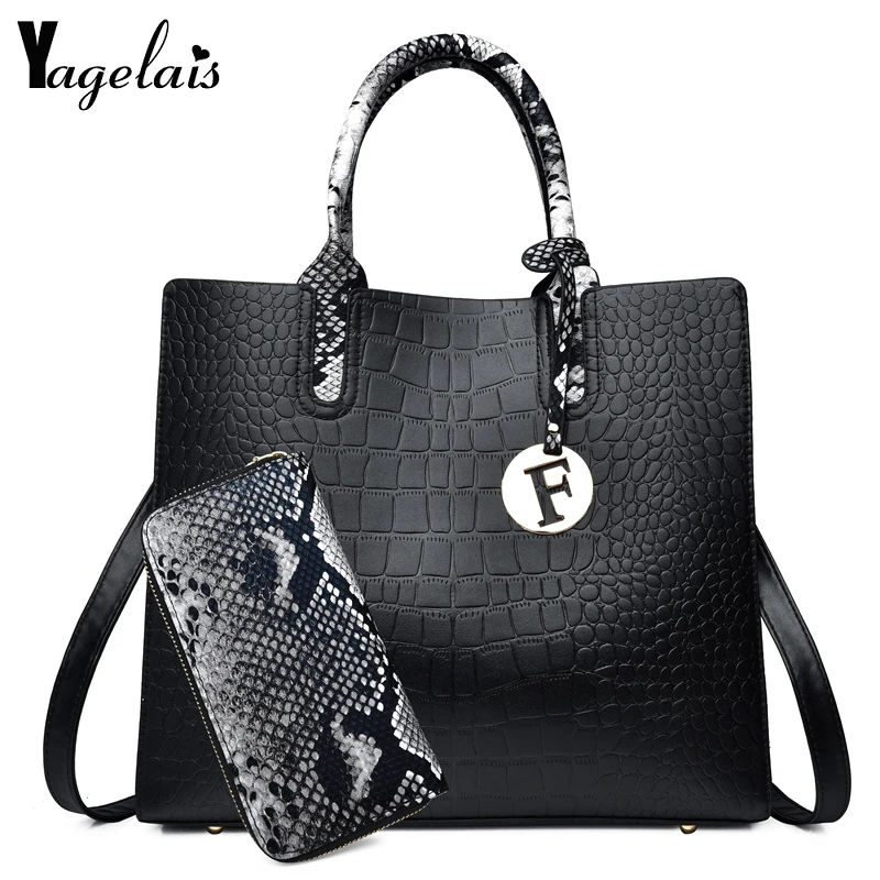 

New Shoulder Bag European And American Fashion Pu Handbags Crossbody Messenger Bags Crocodile Large Capacity Composite Bag