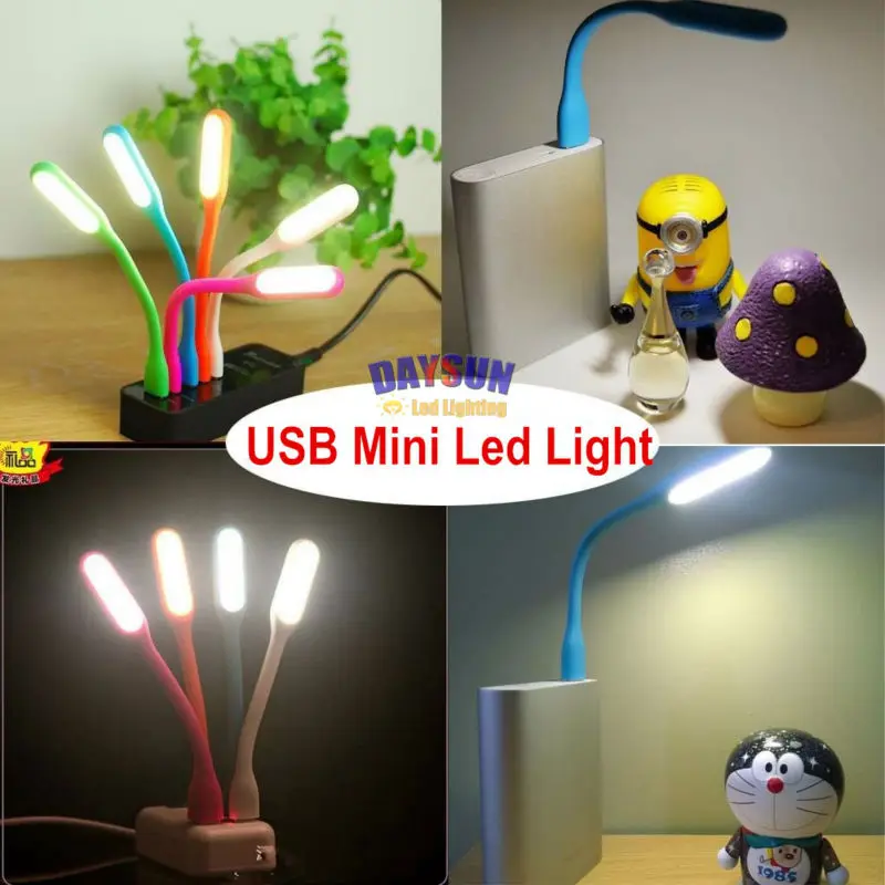 Ultra Bright Small Led Lamp Mini USB LED Light Lamp For Computer Notebook Reading PC Flexible Laptop Lamp Novelty Xmas Toy Gift