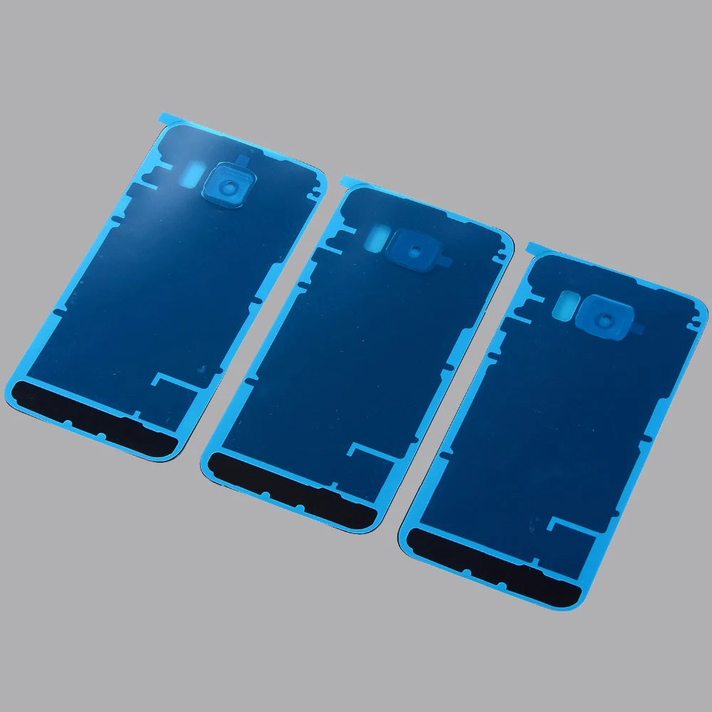 Glass Door For Samsung Galaxy S6 G920F S6 edge plus G925F G928F Back Housing Glass Battery Cover+Camera Lens+Sticker Adhesive