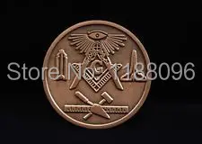 Low price Masonic Copper Coin cheap custom coper coins OEM metal coins custom own LOGO