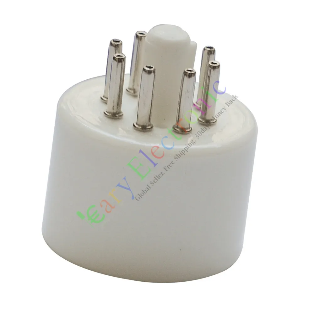 

Wholesale and retail 20pc 8pin Ceramic tube socket valve base Triode Rectifier KT88 EL34 6550 6SN7 free shipping