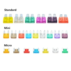 10PCS/lot Mini Micro Standard Auto Car Fuses 2A 3A 5A 7.5A 10A 15A 20A 25A 30A 35A 40A