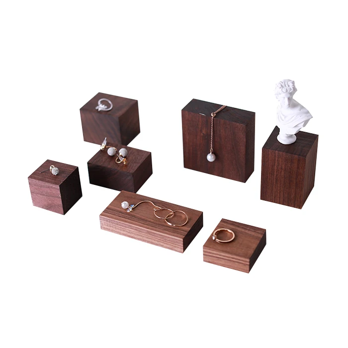 Black Walnut Jewelry Display Blocks Earrings Ring Display Stand Jewelry Display Holder