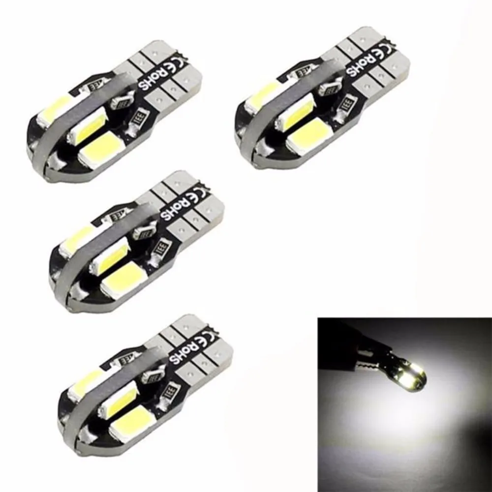 4X Veilleuses LED W5W T10 Canbus ANTI ERREUR BLANC XENON6000k T10 8smd 5630 5730