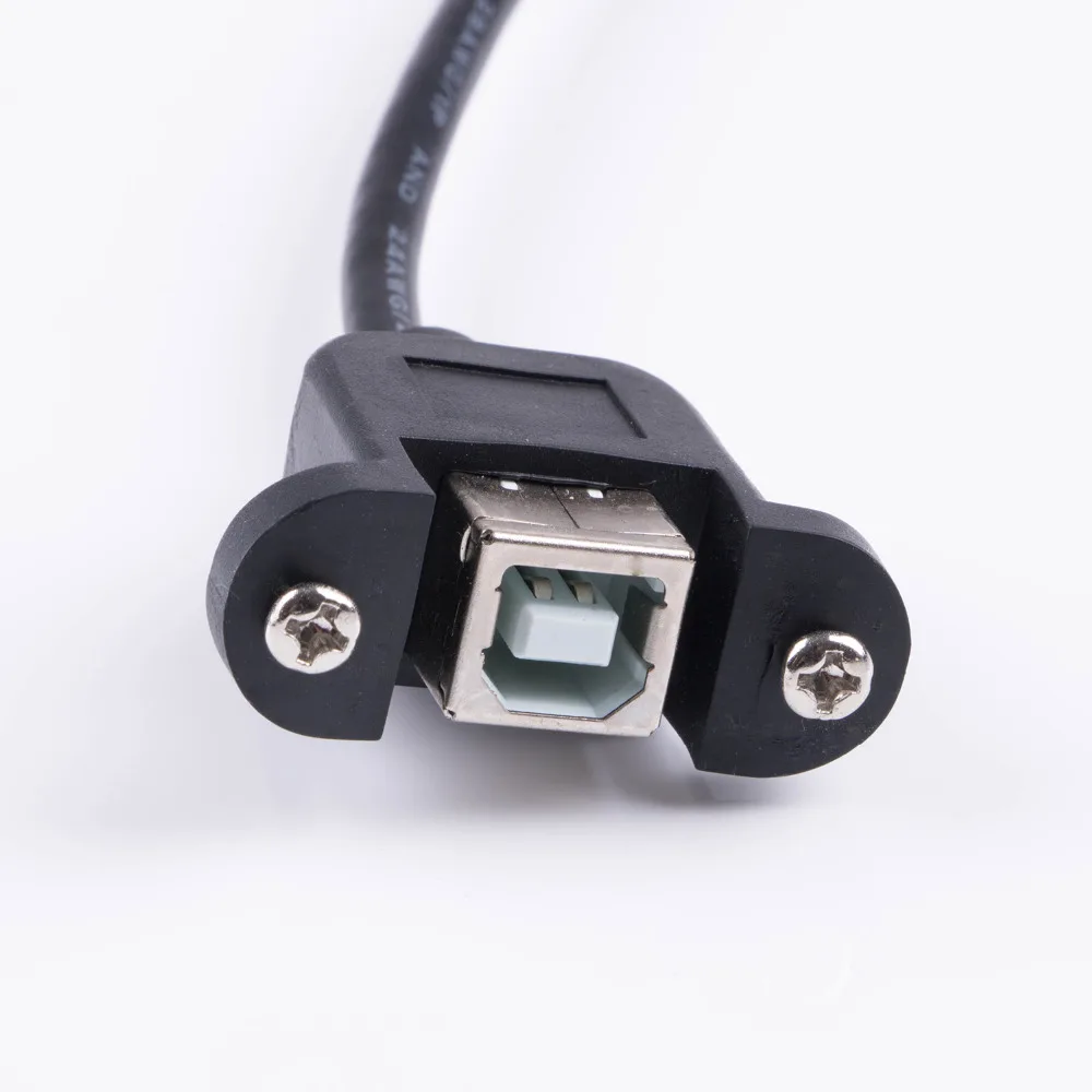 Mini USB 5Pin Mini-USB A male to USB 2.0 Type B Female Adapter Connector Panel Mount Printer Cable 30cm With M3 Nuts Top Quality