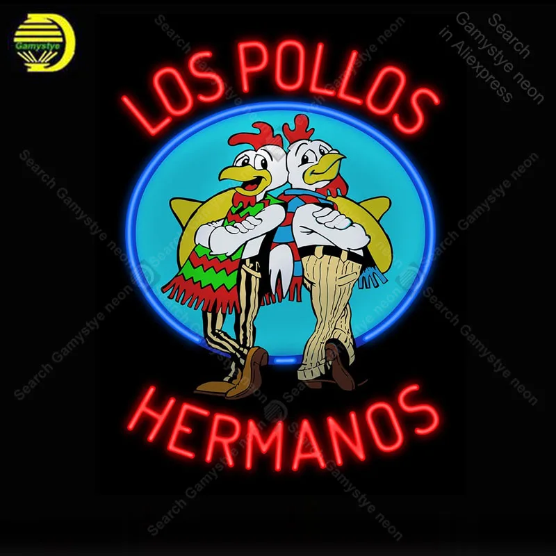 

Los Pollo Hermano Breaking Bad NEON LIGHT SIGN Cups Neon Sign Decorate Wall Hotel BEER PUB Club Print LOGO Iconic Sign Light