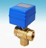 Free Shipping  5pcs/Lot G/3/4'' Brass Electric Ball Valve Control Way CR01 or 02 Voltage 5V