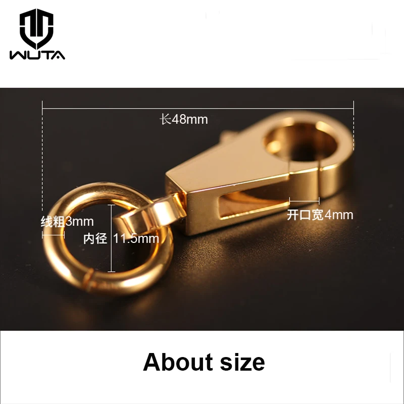 WUTA New 1PCS Stainless Steel Swivel Snap hook Lobster Clasps Trigger Key Chain Vacuum Plating Gold/Silvery 2color For Choose