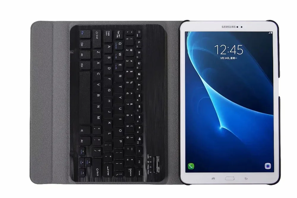 Bezprzewodowy zestaw słuchawkowy Bluetooth 3.0 etui na klawiaturę do Samsung Galaxy Tab w A6 10.1 2016 T585 T580 SM-T580 T580N tablet Funda pokrywa + długopis