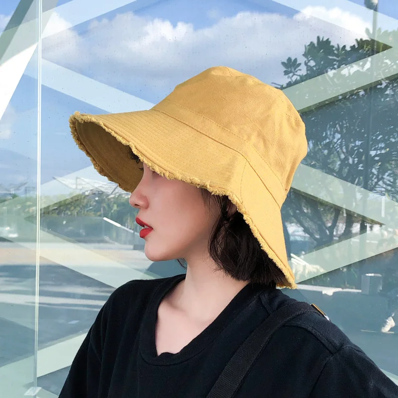 New Fisherman's Hat Girl Spring Summer Travel Hats Female Korean Style Sun Shade Burr Cap Women Sun Protection Fashion Caps H231