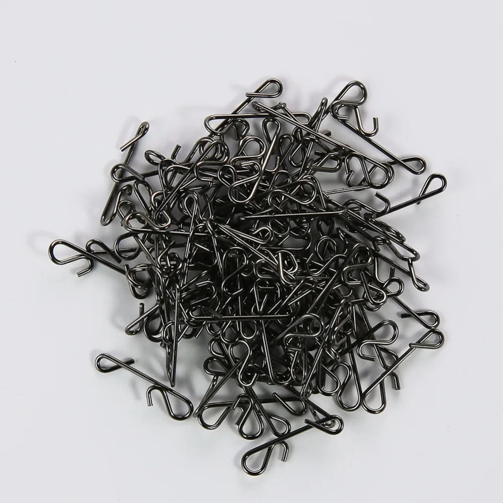 50Pcs/Pack Fishing Line Wire Connector Braid Knotless Connectors Fishing Barrel Swivel Accessory Pesca Tackle Tool