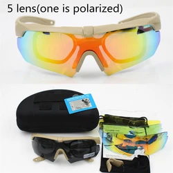 Polarized high quality sunglasses TR-90  military goggles,5lens bullet-proof Army Tactical glasses ,shooting eyewear