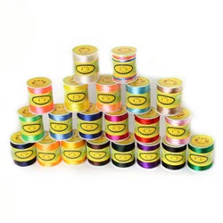 70m/roll 1.5mm Mix Nylon Satin Korean Knotting Silky Macrame Cord Beading Braided Bracelet String Thread DIY Weaving Crafts