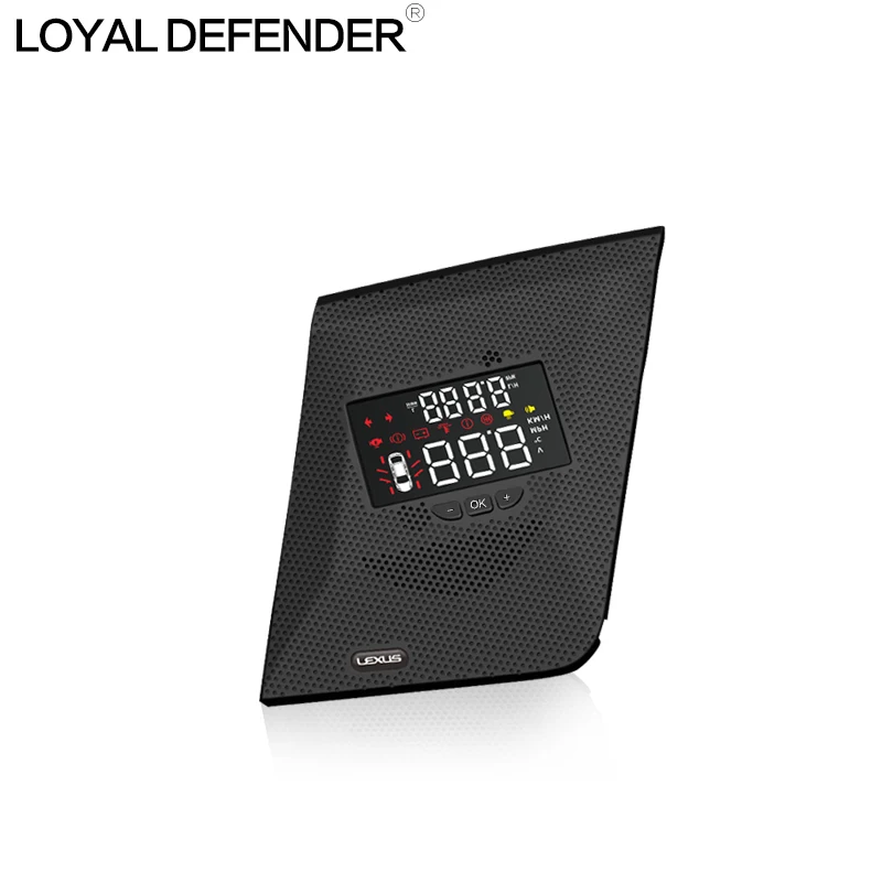 Leal defender carro hud cabeça up display brisa projetor auto sistema de aviso sobrevelocidade tensão alarme obd2 carro para mazda