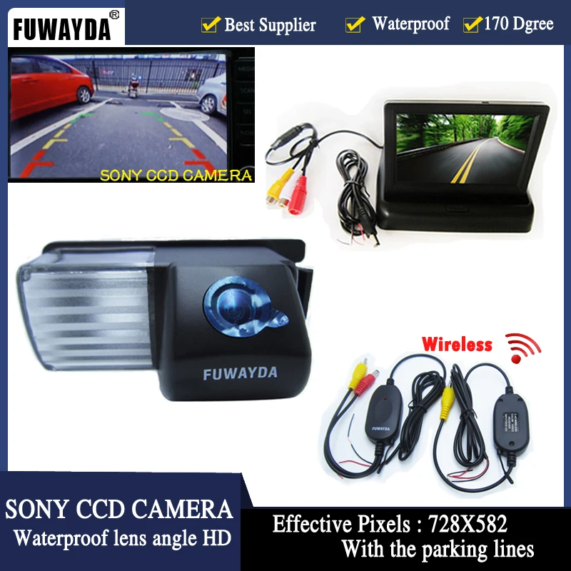 FUWAYDA car-styling Parking Assist  Car Rear View Camera With Monitor  For Nissan Livina Cube GT-R Pulsar Versa Fairlady 350