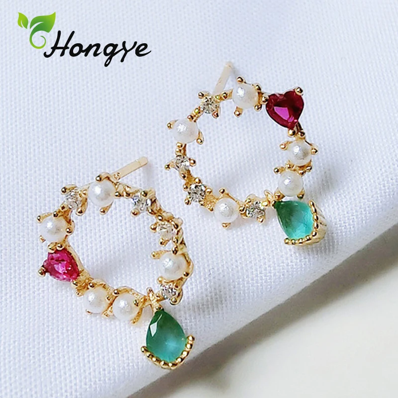 

Серьги-гвоздики с натуральным жемчугом для девочек