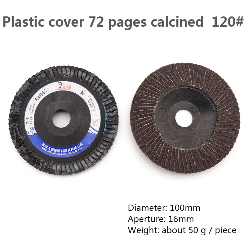 10pcs Hole 16mm Grinding Flap Disc Wheels Sanding Discs 60 to 240 Grit For Angle Grinder Metal Plastic Wood Abrasive Tools