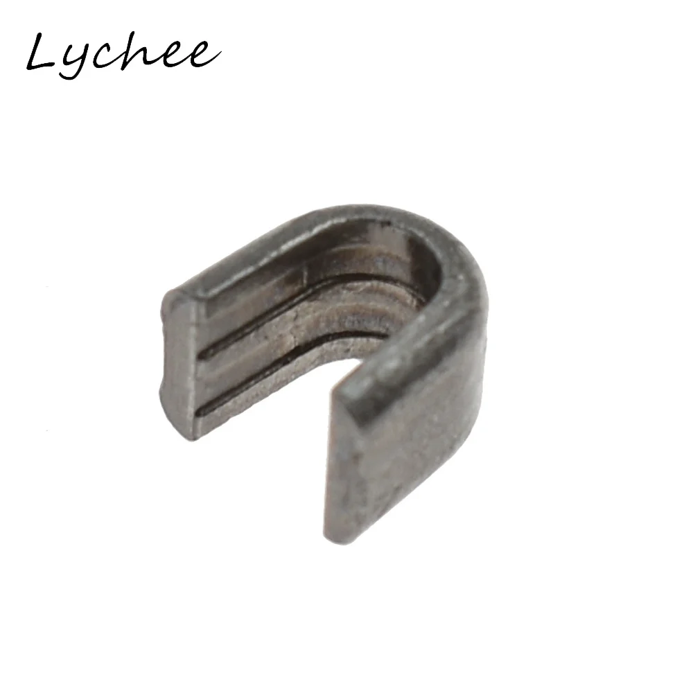 Lychee 20pcs 8# Silver Black Color Copper Zipper Top Metal Stopper DIY Handmade Craft Sewing Zipper End Accessories