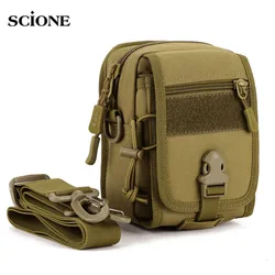 Waterproof Molle Tactical Pouch Bags Organizer EDC Waist Belt Bag Shoulder Strap Nylon Camping Small Fanny Pack Hiking Outdoor