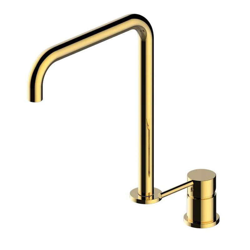 100% solid brass hot and cold bathroom super long pipe two holes basin Split faucet bathroom faucet 360 rotating sink tap