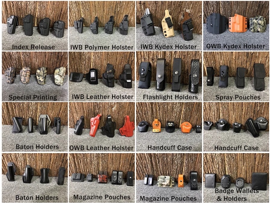 Étui Tactique Pour Pistolet / Revolver - Airsoft Et Chasse - Oxford Noir - Neuf