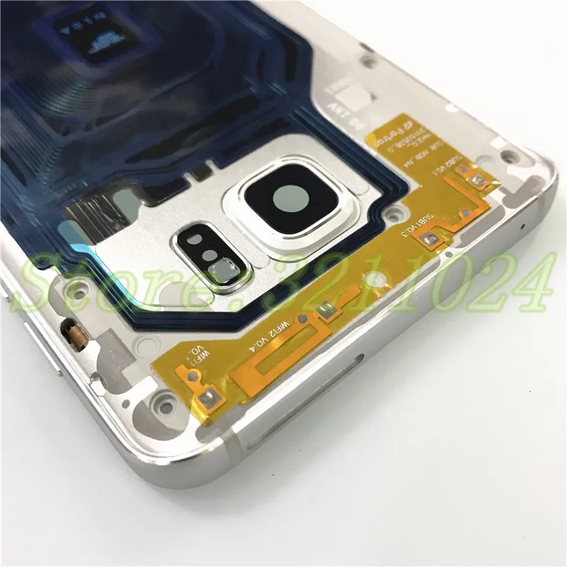 For Samsung Galaxy Note 5 N920 N920F Housing Metal Middle Frame With Side Button and Camera Lens Cover Replacement Parts