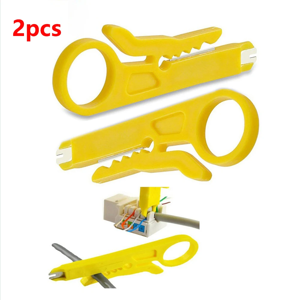 2pcs/lots Cable Cutter Automatic Sale Cable Simple Mini Plier Practical Punch Down Network UTP Cable Cutter Stripper Hand Tools