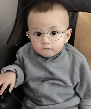 NYA Runda Barnbågar Pojkar Flickor Glasögonbågar Vintage Barn Klara Linser Optiska Glasögon 2-9 år 10 best sales Kids glasses frame - №9