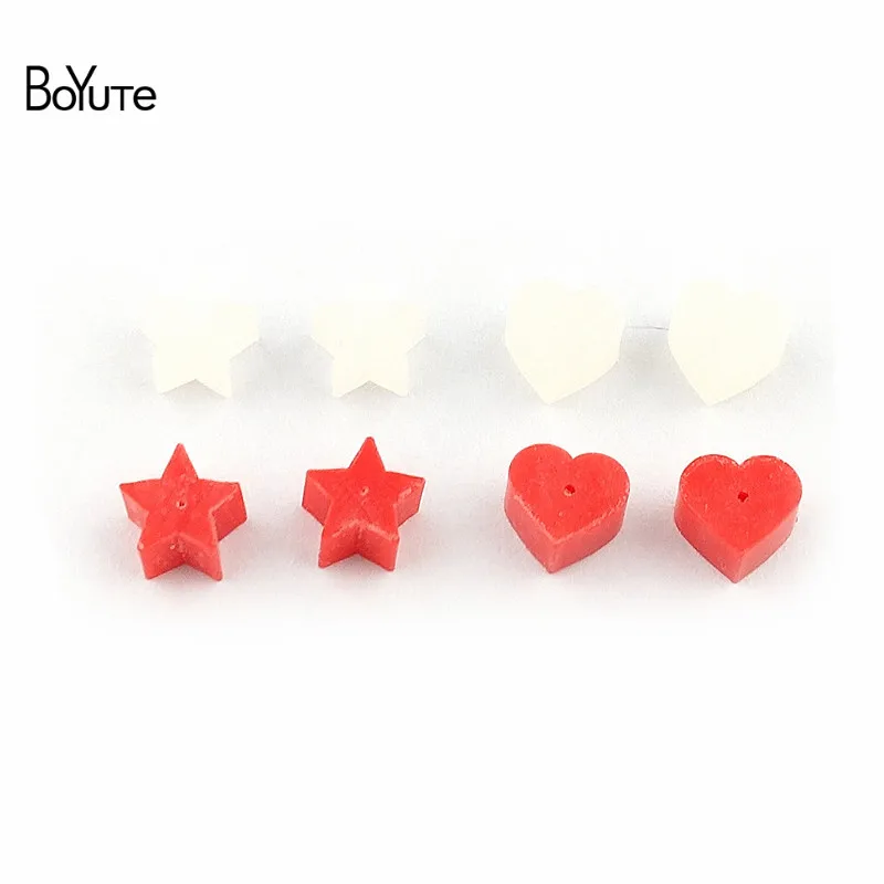 BoYuTe (50 Pieces/Lot) 6*5.3*3.5mm Star 5.5*5.5*3.7mm Heart Earring Backs Earring Stopper Back Plug Diy Jewelry Findings