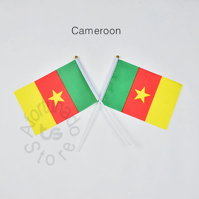 Cameroon 14*21cm 10pieces flag Banner  Hand waving Flag National Flag   Cameroon nation flag