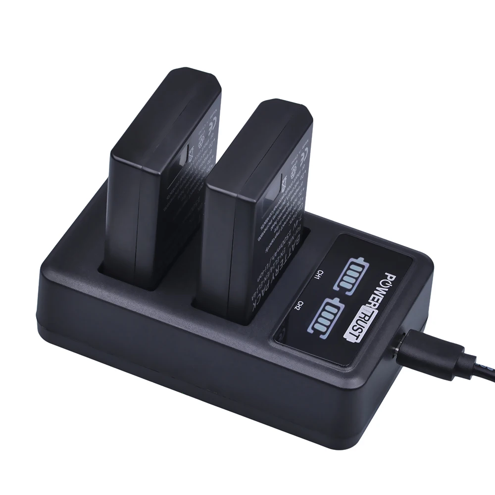 PowerTrust, 1x1500 мАч, телефон с двойным USB-портом и светодиодсветодиодный подсветкой для Nikon D300, D5300, D5200, D5100, D3300, D3200, D3100