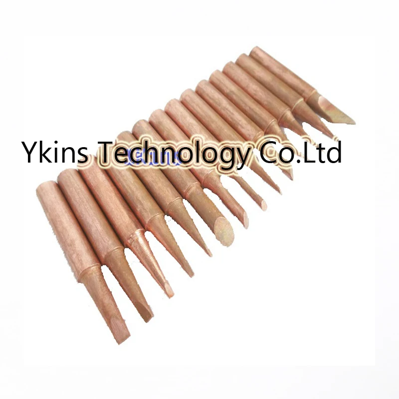 

15pcs/set Lead-free Red copper Pure cupper Solder tip 900M-T For Hakko 936 FX-888D Saike 909D 852D+ 952D Diamagnetic DIY