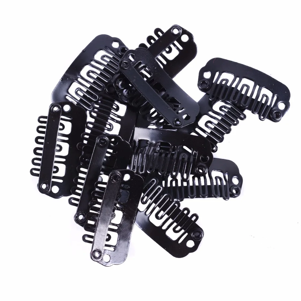 50 Stuks 24Mm U-vormige Tip Haarverlenging Clip Pruiken Haar Snap Metalen Clip Voor Clip In Menselijk Haar extensions Gereedschap Accessoires