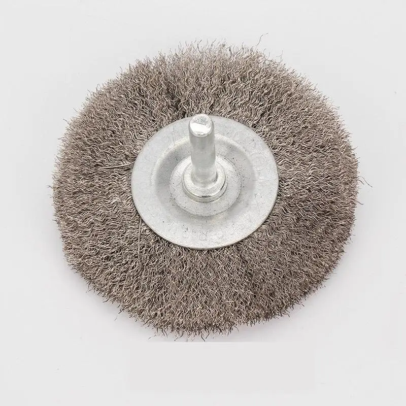 75*6mm Soft Stainless Steel Wire Brush For Derusting Polishing Wheel Grinding Head Flat Steel Wire