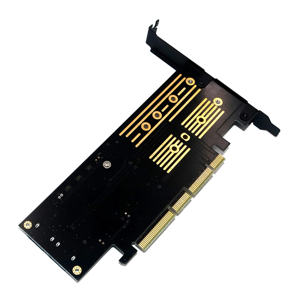 Imagem -04 - Adaptador Pci Express 3.0x16 Nvme M.2 Msata Pcie para Adaptador m2 m Chave Chave b 3in1 Nvme Ahci M.2 Ngff Ssd Msata Converter Riser Cartão