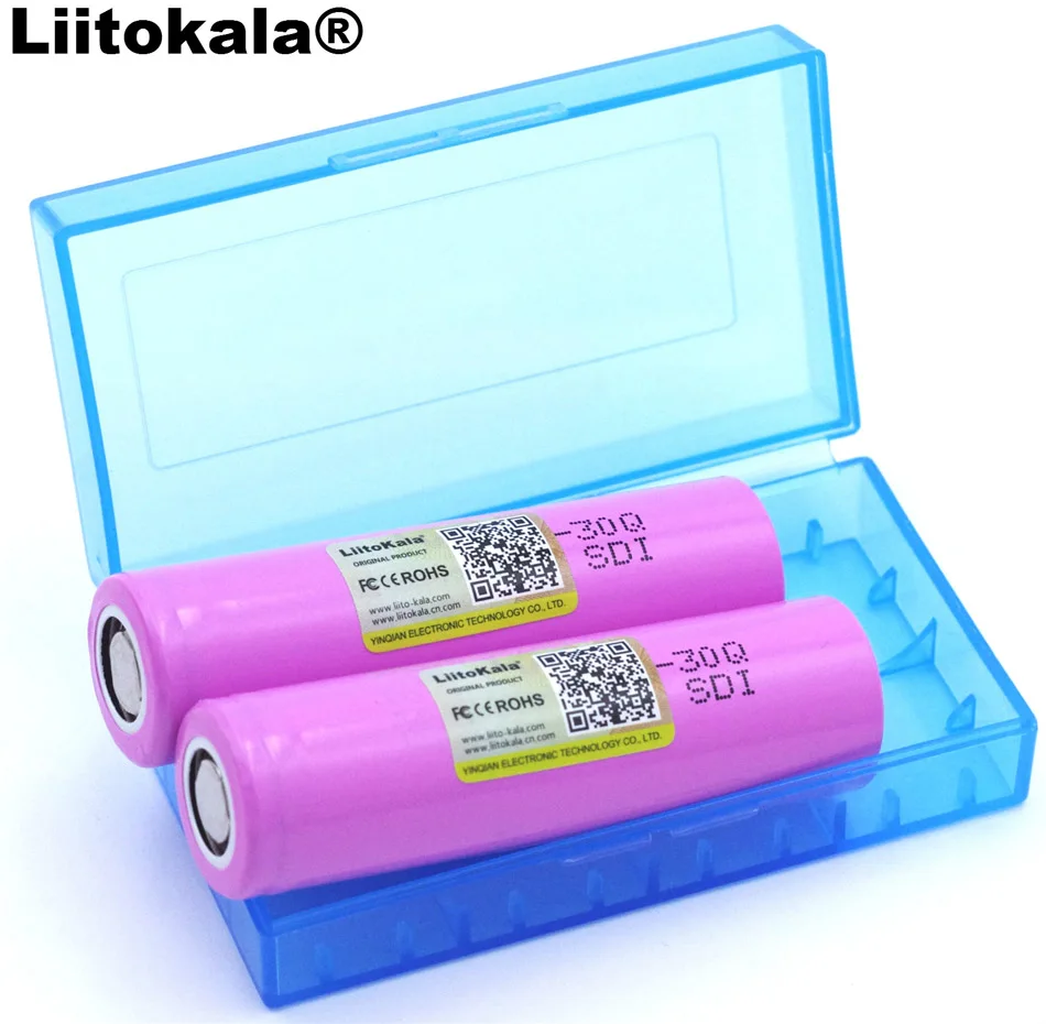2 قطعة Liitokala جديد ICR18650 30Q 18650 3000mAh بطاريّة ليثيوم قابلة لإعادة الشحن لبطاريات السجائر الإلكترونية + صندوق تخزين