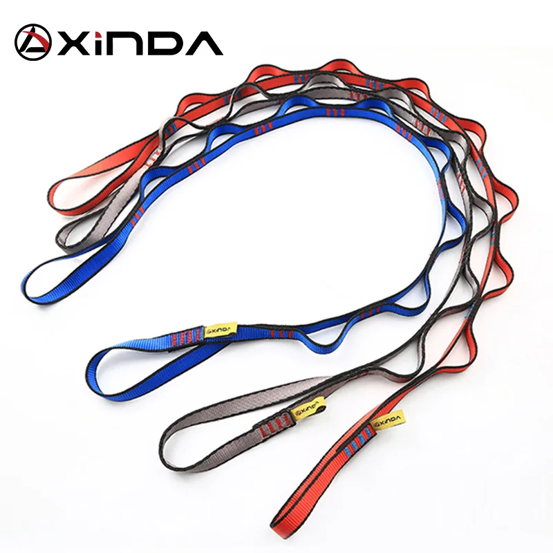 XINDA Professional Outdoor Climbing Rope Climbing Auxiliary Rope Downhill Aerial Yoga Hammock Daisy Ring Sling Equipment