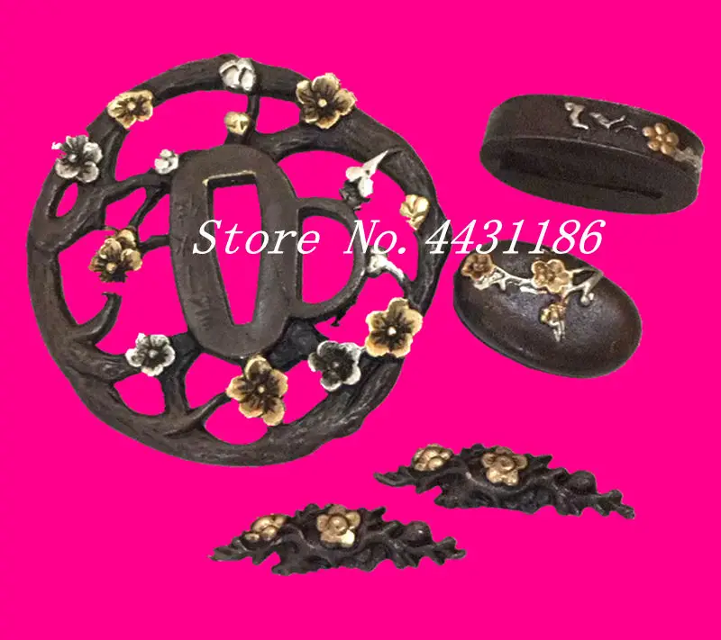 HIGH QUALITY BRASS GUARD TSUBA FOR JAPANESE SAMURAI SWORD KATANA DIY FITTING- TSUBA/FUCHI/KASHIRA/MENUKI
