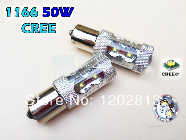 Free Shipping 2x 50w WHITE CANBUS ERROR FREE CREE Chip Led P21W 382 BA15s 1156 LED CAR BULB REVERSE DRL