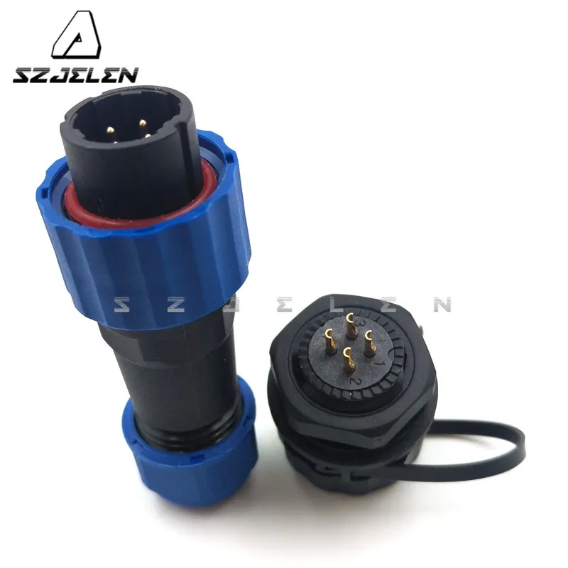 SD16TP-ZM ,Outdoor Waterproof Connector Connector 4 Pin Plugs And Socket, Plastic Circular Waterproof Connector