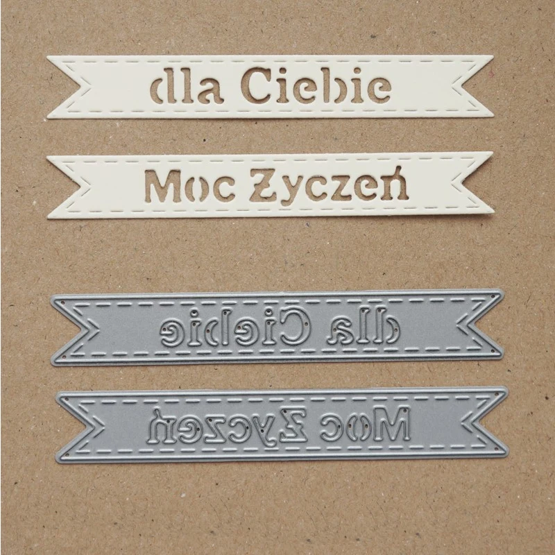 Polskie litery dla ciebie moc życzenia metalowe wykrawacze szablony do DIY Scrapbooking dekoracja do wytłaczania karty rzemiosło Die New 2019