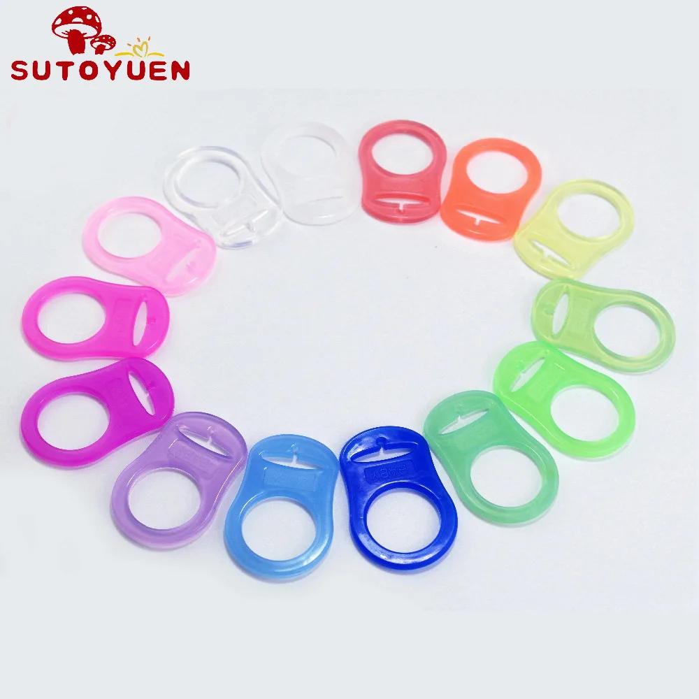 Mix 13 Colors 300pcs food grade BPA Free silicone baby mam pacifier teether dummy adapter rings for NUK free shipping