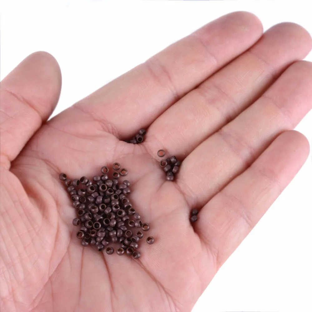 1000 Pcs 2.5mm Micro Rings for Hair Extensions Links/Beads without Silicone lined 7 Colors Optional Hair Extension Tools