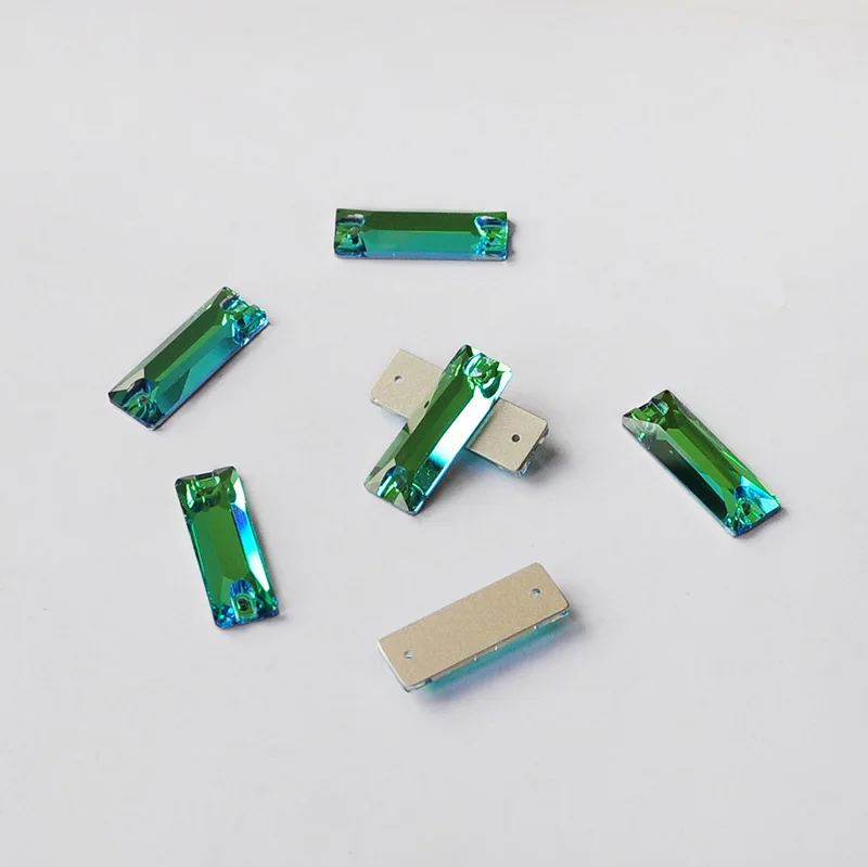 Peridot-Glas-Strass-Kristalle, flache Rückseite, zum Aufnähen, DIY-Steine für Kleidungsstücke und Kleiderdekoration. – Detail 4