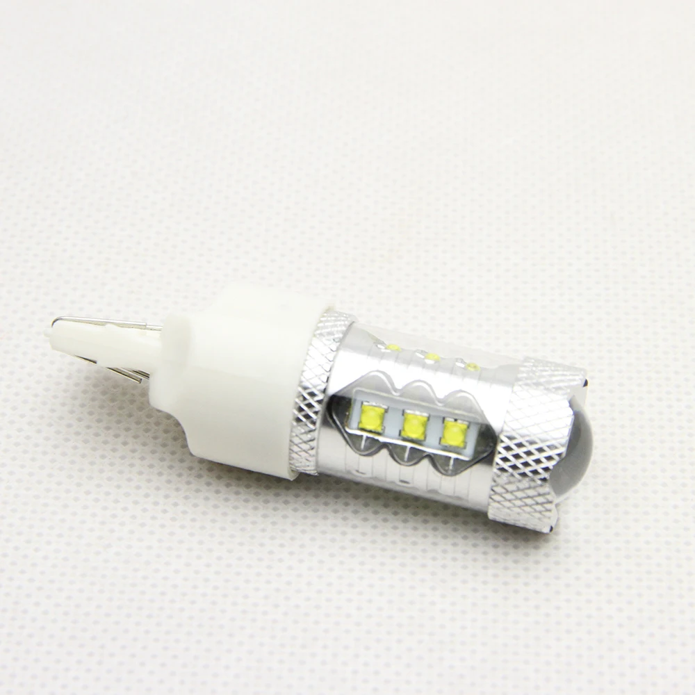 2x RED/White/Yellow W21/5W 7443 7440 7441 7444 992 T20 80W High Power Backup Reverse Turn Signal Led light Car Lights headlight
