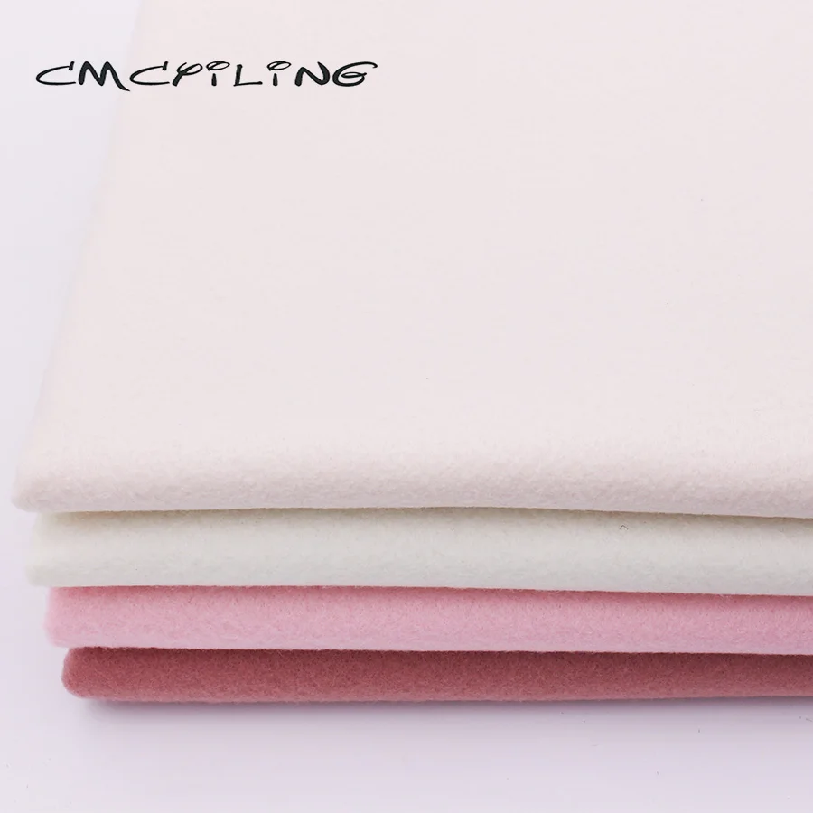 CMCYILING Non-Woven/Korean Pink Soft Felt Fabric For Needlework DIY Sewing Dolls/ Crafts/Toys/ Polyester Cloth 45cmx110cm