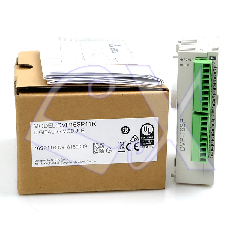 

Delta Original Full New PLC Digital extension module DVP16SP11R 8DI 8DO relay output Digital Module In Box